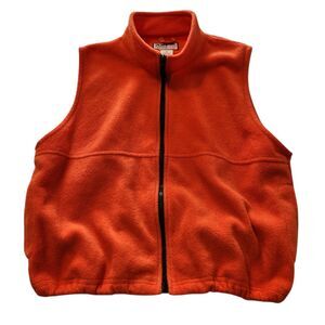 Alpine Tek by Palmetto's Orange Fleece Women's XL Full Zip Vest Pockets Outdoor